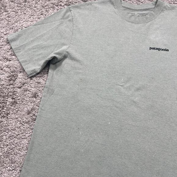 PATAGONIA Shirt Mens Small Green Graphic Bison Responsibili-Tee Hiking Outdoors - Picture 6 of 10